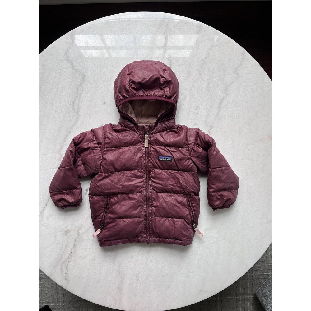 Patagonia Hi Loft Down Sweater Hoody Jacket 2T Maroon
